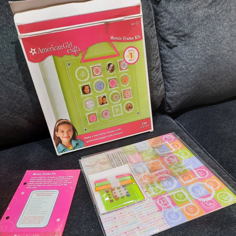 New American Girl craft kit mosaic frame